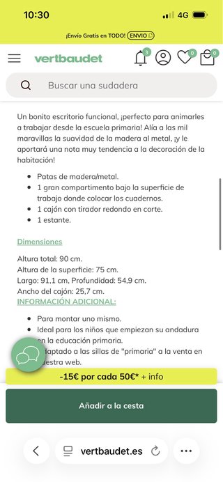 Scrivania per bambini verde