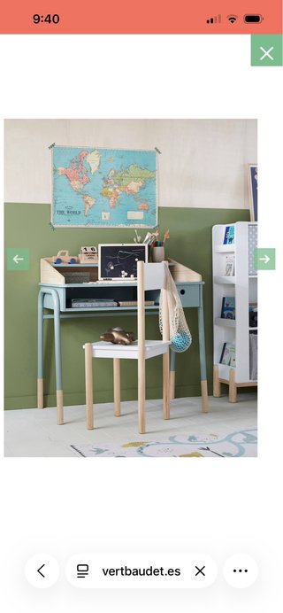 Scrivania per bambini verde