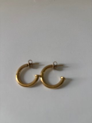 Pendientes aro chapado oro