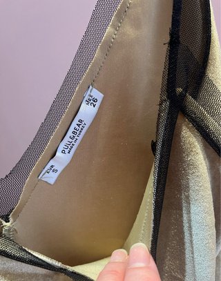 Top lencero Pull&Bear caqui y negro
