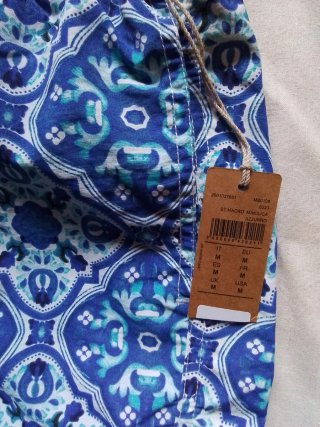 Bañador estampado azul y blanco