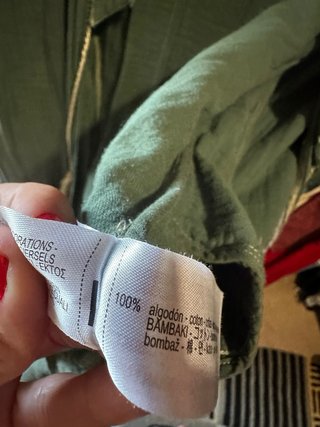 Kimono Zara verde talla única