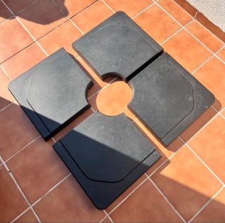 Parasol Hesperide 3x3m excéntrico gris