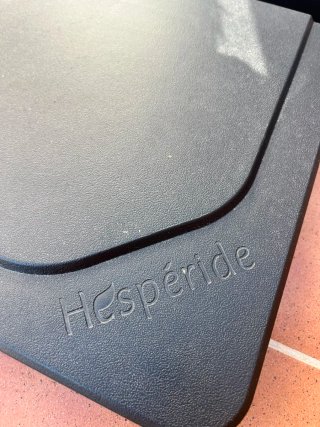 Parasol Hesperide 3x3m excéntrico gris