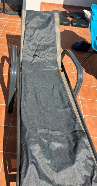Parasol Hesperide 3x3m excéntrico gris