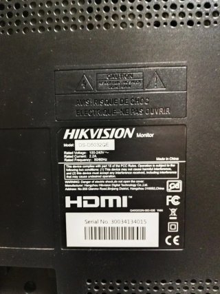 Monitor TV Hikvision Nero
