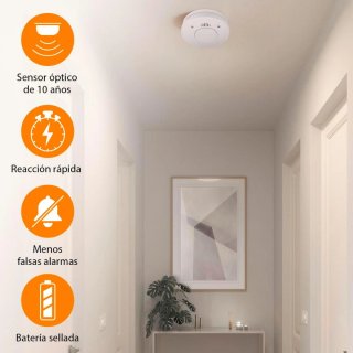 Detector humos Certificado UE sensor óptico nuevo