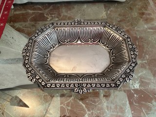 Bandeja antigua decorativa octogonal