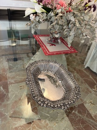 Bandeja antigua decorativa octogonal