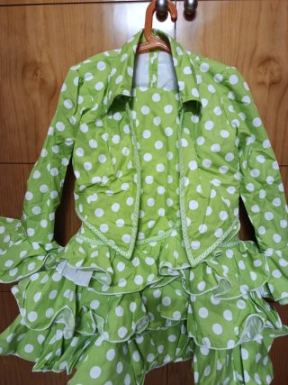 Traje Flamenca Corto Lunares Talla 36