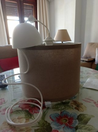 Lámpara Techo Ikea Tela Blanca