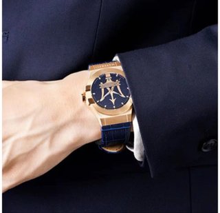 Reloj Maserati Hombre Azul y Dorado