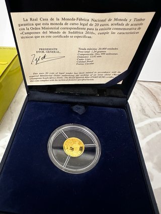 Moneda 20€ Campeones del Mundo Sudáfrica 2010