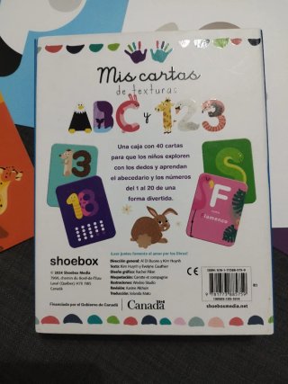 Cartas sensoriales ABC y 123