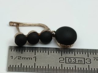Pendientes de luto cristal negro