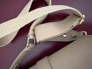 Bolso de piel Maison Heritage beige