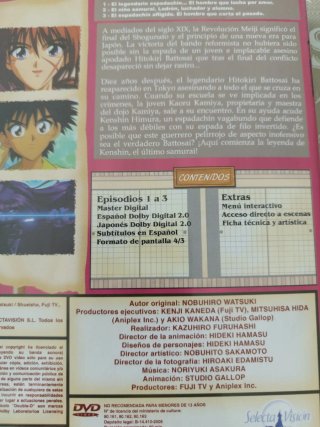 DVD Kenshin Vol. 1 (Episodios 1-3)
