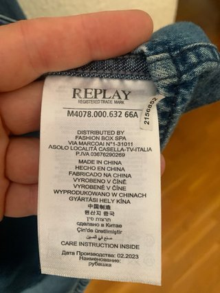 Camisa vaquera hombre REPLAY