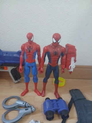 Lote Juguetes Spiderman, Nerf y Accesorios