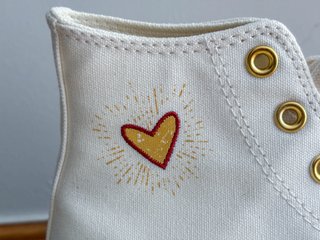 Converse All Star altas, San Valentín, talla 38