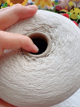Bobina 800g hilo natural tipo lino crochet