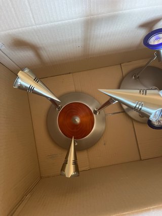Lámpara de techo moderna metal y madera