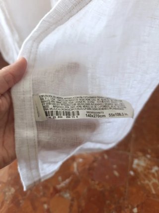 Cortina Lino 100% Blanca