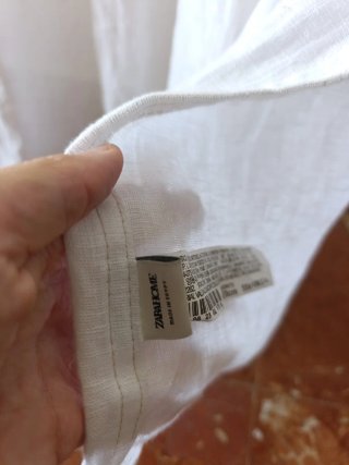 Cortina Lino 100% Blanca