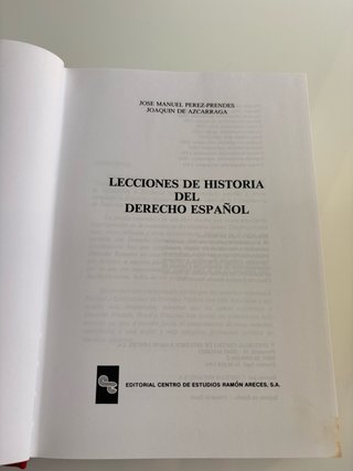 Lecciones de historia del derecho español