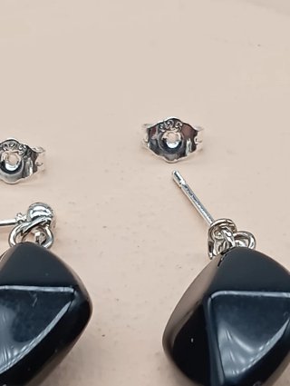 Pendientes vintage chapados en plata de ley