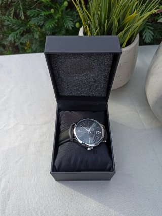 Reloj Cristian Lay Negro y Plateado