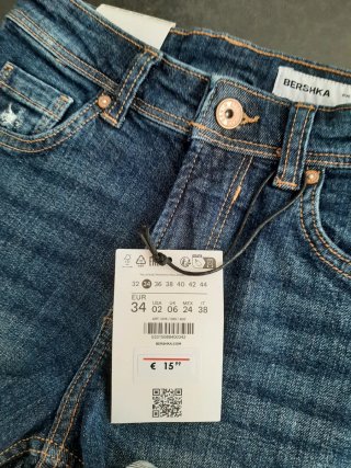 Pantalón corto vaquero Bershka niña talla 34