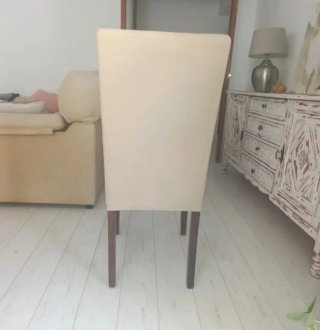 Juego de 4 sillas de comedor beige