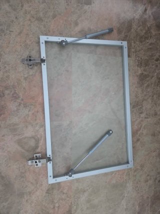 Puertas Vitrina Cocina Cristal y Metal