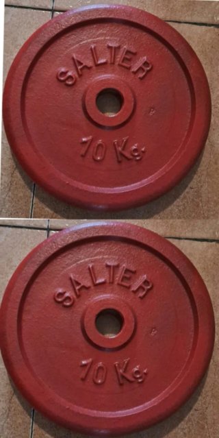 2 Discos Salter 10 Kg para Barra 30mm
