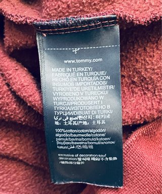 Sudadera Tommy Hilfiger Unisex Burdeos Talla L