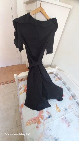 Abito nero cotone tg. L