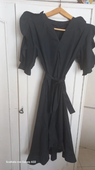 Abito nero cotone tg. L