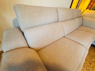Sofá chaise longue gris