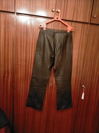 Pantalón de piel JENNY Talla 42 Marrón