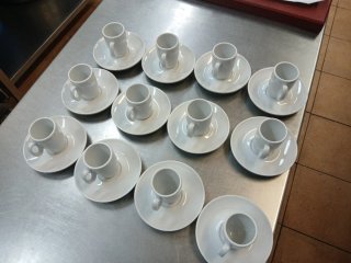 Juego de café espresso, 18 eur.