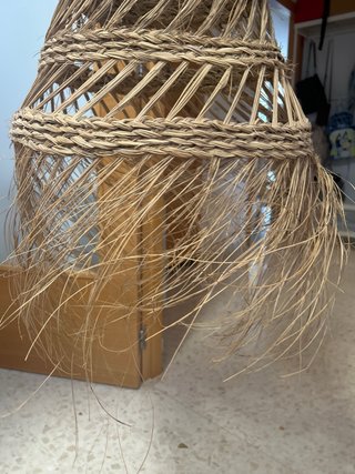 Lámpara artesanal esparto natural