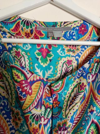 Vestido Zara Seda Talla L