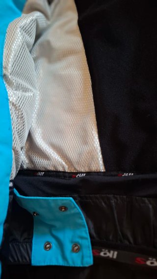 Chaqueta de esquí Soll azul y blanco