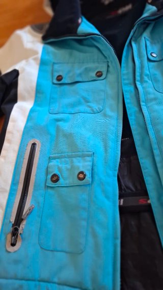 Chaqueta de esquí Soll azul y blanco