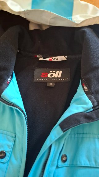 Chaqueta de esquí Soll azul y blanco