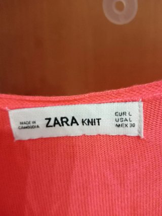 Maglietta Zara Corallo/Rosa pesca Taglia L