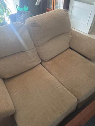 Sofá de tela beige 1,80m