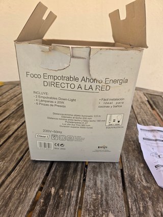 Kit 2 Focos Empotrables Ahorro Energético