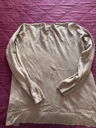 Maglioncino lana beige con bottoncini
